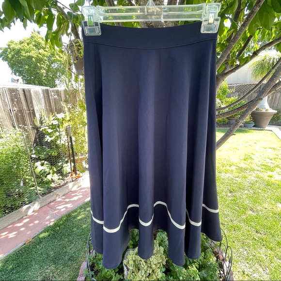 Rock Steady | Vintage Blue Midi Skirt - Picture 1 of 8
